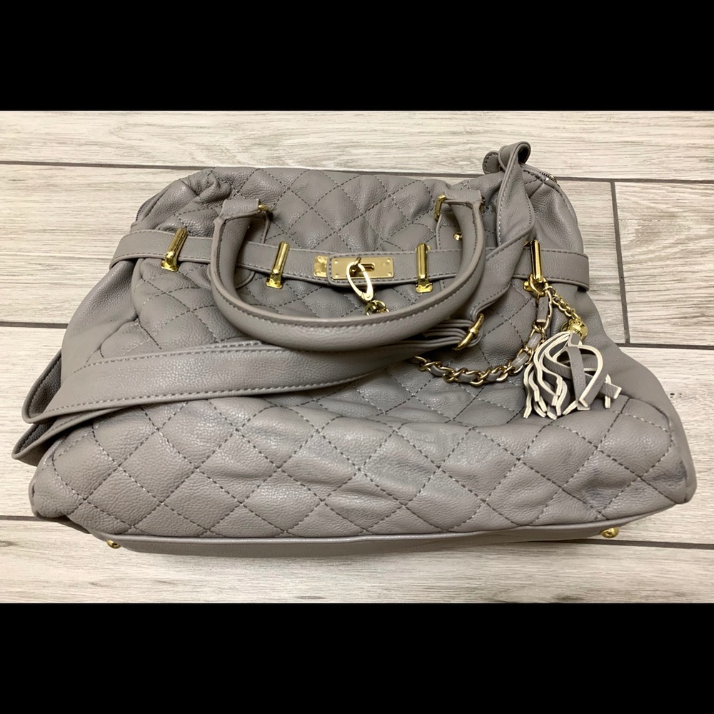 Steve Madden Gray Faux Leather Purse